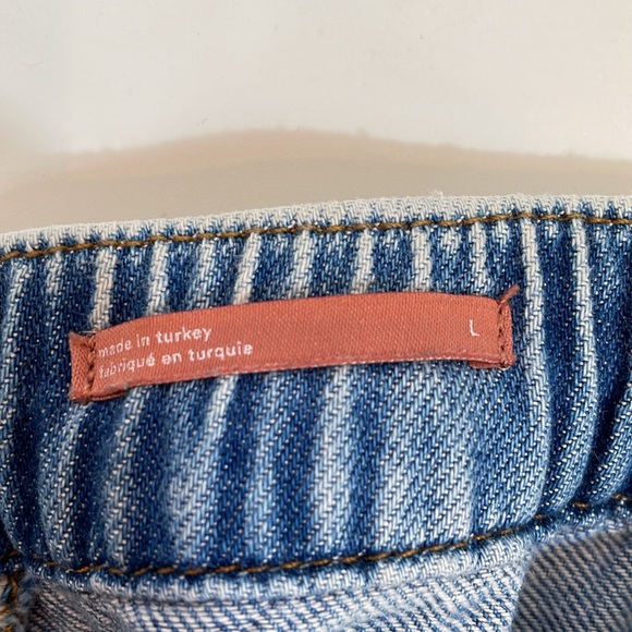 Pilcro Ultra High Rise Relaxed Pull On Jeans Size L Soft Elastic Waist EUC - Picture 10 of 16